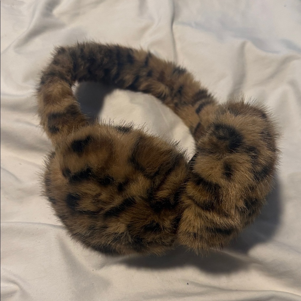 Leopard Print Faux Fur Earmuffs